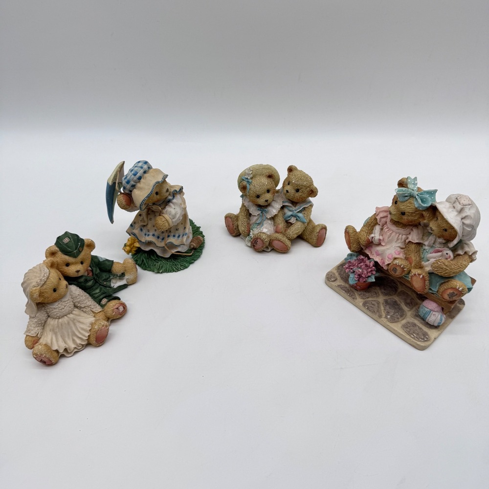 Lot of 4 Cherished Teddies Figurines Enesco Priscilla Hillman Resin Bears